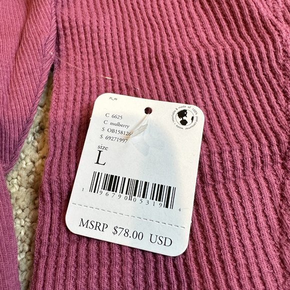 Free People Santa Clara Thermal Waffle Knit Top - Picture 5 of 13